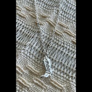 Rhinestone Cowboy Boot Pendant &  Silver Necklace with 16” to 20” NEW NRQ